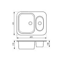 Кухонная мойка Unigran С02 (светло серый)
