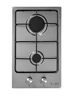 8 190 руб., Газовая панель LEX GVS 320 IX (нерж. сталь, домино, эмалированные решетка)