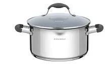 4 290 руб., Кастрюля MAUNFELD LAURA MCS56S08GR со стеклянной крышкой, 24 см, 5,6 л., нерж. сталь