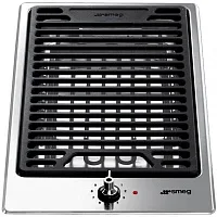 74 000 руб., Электрический гриль-барбекю SMEG PGF30B, нержавеющая сталь