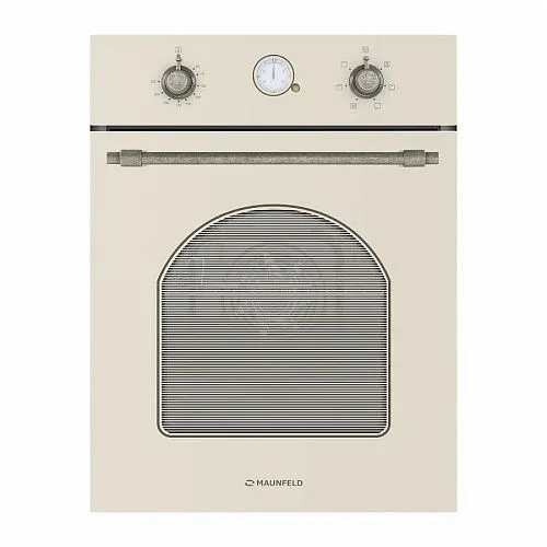 Шкаф духовой электрический MAUNFELD EOEF516RIB Слоновая кость стекло бронза фото в интернет-магазине «Mebelex»