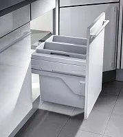 32 280 руб., Euro Cargo-S. Выдвижная система с Soft-Control в шкаф под мойку  с 2 контейнерами по 19л.