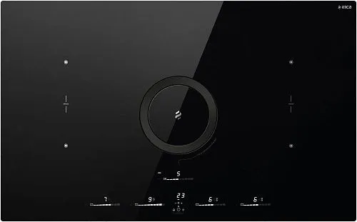 Варочная панель Индукционная ELICA NIKOLATESLA SWITCH GLOW BL/A/83 со встроенной вытяжкой черное сте фото в интернет-магазине «Mebelex»