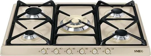Варочная панель газовая SMEG SR775PO Кремовая фото в интернет-магазине «Mebelex»