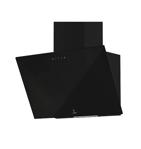 Вытяжка кухонная наклонная LEX MOZA 600 BLACK фото в интернет-магазине «Mebelex»