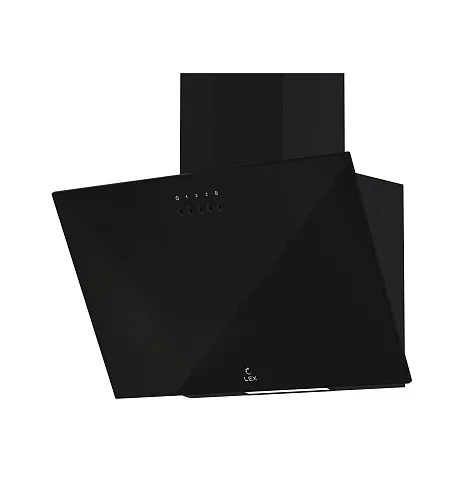 Вытяжка кухонная наклонная LEX MOZA 450 BLACK фото в интернет-магазине «Mebelex»