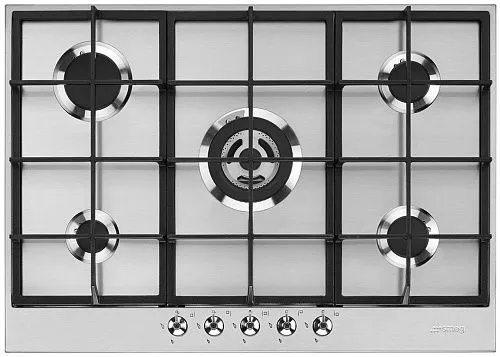 Варочная панель газовая SMEG PX375 Нержавеющая сталь фото в интернет-магазине «Mebelex»
