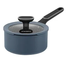 3 290 руб., Ковш MAUNFELD FRIDA MSP15FA02DG со стеклянной крышкой, 16 см, 1,5 л. графитовый