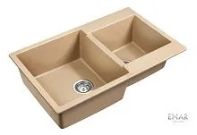 22 785 руб., Мойка кухонная кварцевая EMAR EMQ-2800.Q Сардоникс