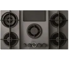 274 890 руб., Варочная панель Газовая ELICA NIKOLATESLA FLAME GR/F/88 серое стекло решетки чугун