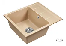 16 712 руб., Мойка кухонная кварцевая EMAR EMQ-1580.Q Сардоникс