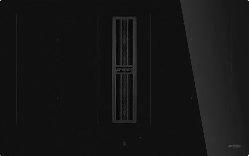 Индукционная варочная панель SMEG HOBD482D2 со встроенной вытяжкой, черный фото в интернет-магазине «Mebelex»