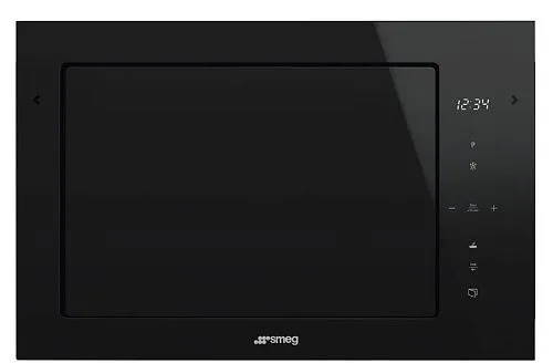 Микроволновая печь Встраиваемая SMEG FMI625CN,  черное стекло Eclipse фото в интернет-магазине «Mebelex»