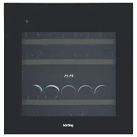 101 990 руб., Винный шкаф встраиваемый KORTING KFW 604 DB GN, 30 бутылок, черный