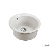 12 426 руб., Мойка кухонная кварцевая EMAR EMQ-1475.C Агат