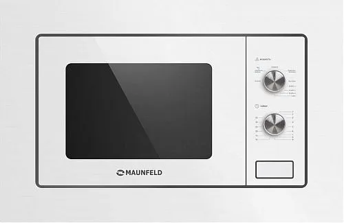 Печь микроволновая встраиваемая MAUNFELD MBMO.20.2PGW белое стекло фото в интернет-магазине «Mebelex»