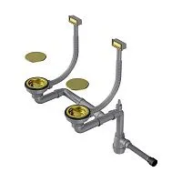 14 188 руб., Арматура для двухчашевых моек с прямоугольными переливами, декоративными решетками и декоративными н