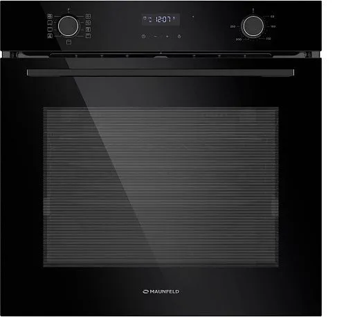 Шкаф духовой электрический MAUNFELD MEOM729PB2 гидролиз, черный фото в интернет-магазине «Mebelex»