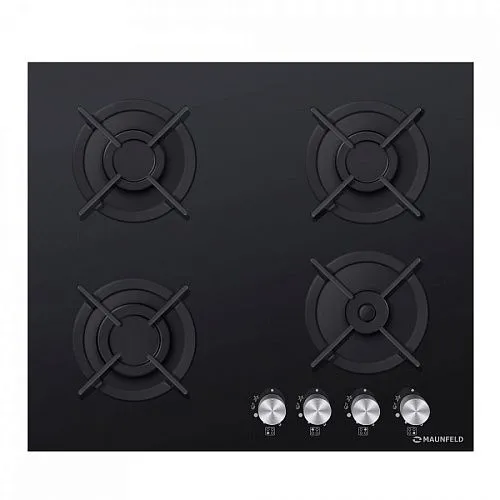 Газовая панель MAUNFELD EGHG.64.1CB/G черное стекло фото в интернет-магазине «Mebelex»