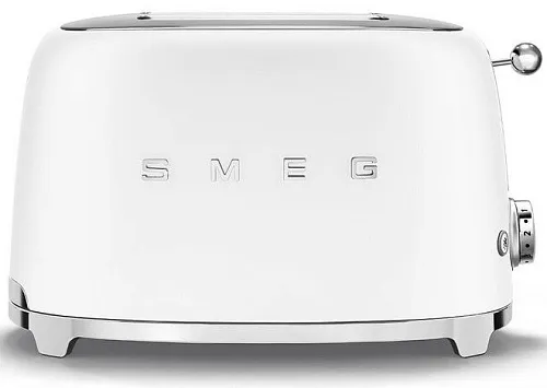 Тостер на 2 ломтика SMEG TSF01WHMEU, матовый белый фото в интернет-магазине «Mebelex»