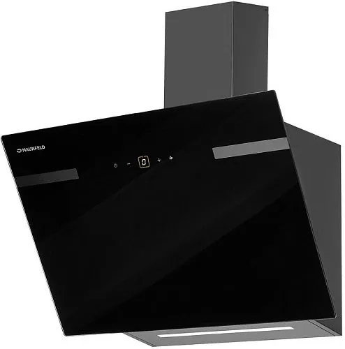 Вытяжка кухонная наклонная MAUNFELD Amber 60 Glass черный фото в интернет-магазине «Mebelex»