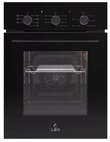 Шкаф духовой электрический LEX EDM 4575 BBL черное стекло фото в интернет-магазине «Mebelex»
