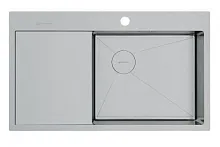 60 588 руб., Мойка кухонная OMOIKIRI Akisame 86-R Side чаша справа, смещенный слив