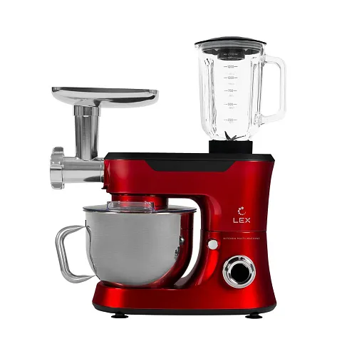 Миксер-мясорубка планетарный LEX LXMX 4101 красный фото в интернет-магазине «Mebelex»