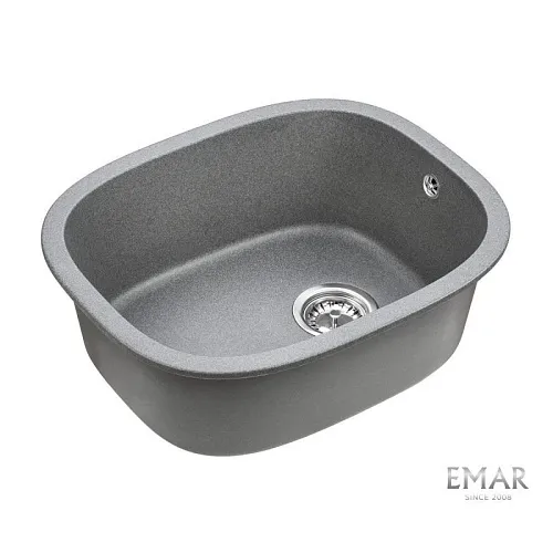 Мойка кухонная кварцевая EMAR EMQ-1560.P Антрацит фото в интернет-магазине «Mebelex»