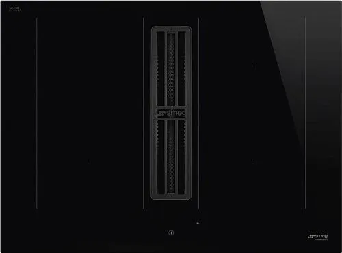 Индукционная варочная панель SMEG HOBD472D2 со встроенной вытяжкой, черный фото в интернет-магазине «Mebelex»