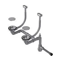 10 488 руб., WK-2C IN, Арматура для двухчашевых моек с прямоугольными переливами и декоративными элементами