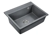19 357 руб., Мойка кухонная кварцевая EMAR EMQ-1640.Q Антрацит