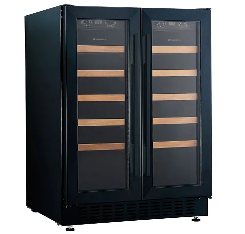 Шкаф винный встраиваемый MAUNFELD MBWC-112S40, 40 бутылок, под столешницу, черный фото в интернет-магазине «Mebelex»
