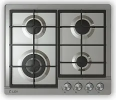 Панель варочная газовая LEX GVS 640 IX (нерж. сталь, чугунные решетки)