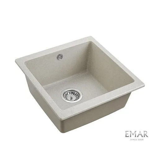 Мойка кухонная кварцевая EMAR EMQ-1455.P Барит фото в интернет-магазине «Mebelex»
