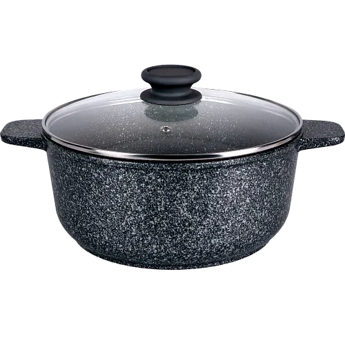 Кастрюля MAUNFELD GRETA MF24GRTT01CR из литого алюминия со стеклянной крышкой, 24 см, 4 л фото в интернет-магазине «Mebelex»