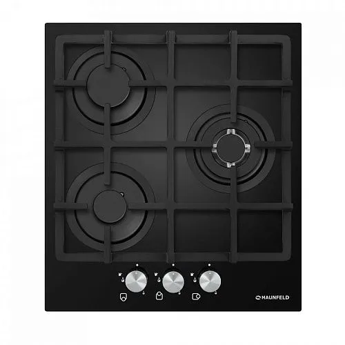 Газовая панель MAUNFELD EGHG.43.33CB/G черное стекло фото в интернет-магазине «Mebelex»