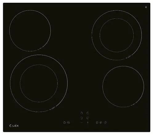 Панель варочная стеклокерамическая LEX EVH 642A BL, Черная фото в интернет-магазине «Mebelex»
