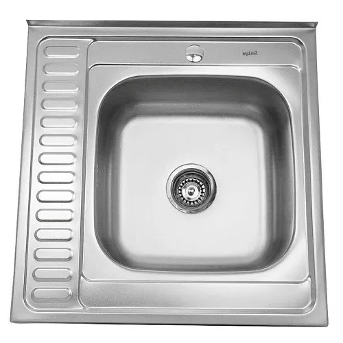 Кухонная мойка SinkLight 6060 чаша справа фото в интернет-магазине «Mebelex»