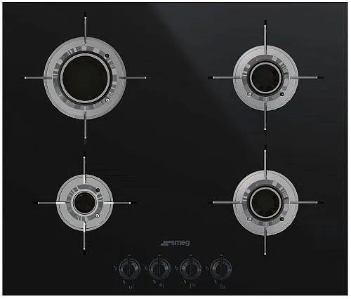 Варочная панель газовая SMEG PVL664CN Черная стеклокерамика фото в интернет-магазине «Mebelex»