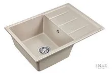 18 348 руб., Мойка кухонная кварцевая EMAR EMQ-1700.Q Берилл