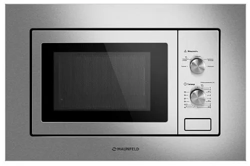 Микроволновая печь встраиваемая MAUNFELD MBMO820MS03, нержавеющая сталь фото в интернет-магазине «Mebelex»
