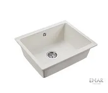 24 610 руб., Мойка кухонная кварцевая EMAR EMQ-1555.P Агат