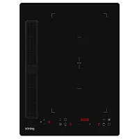 133 990 руб., Панель варочная индукционная KORTING HIBH 40980 NB с интегрированной вытяжкой