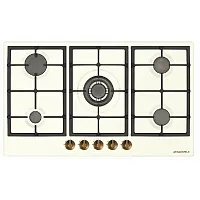 41 990 руб., Панель варочная газовая MAUNFELD EGHE.95.33CBG.R/G слоновая кость