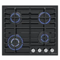 28 490 руб., Панель варочная газовая MAUNFELD EGHG.64.63CB/G черное стекло