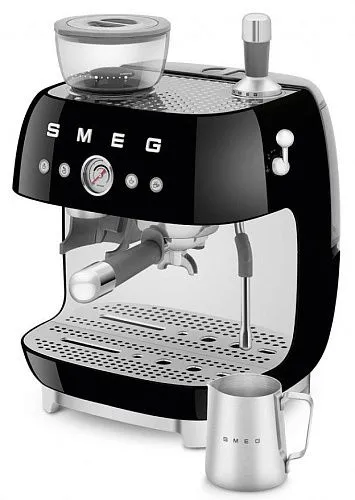 Кофемашина-эспрессо SMEG EGF03BLEU со встроенной кофемолкой, чёрный фото в интернет-магазине «Mebelex»