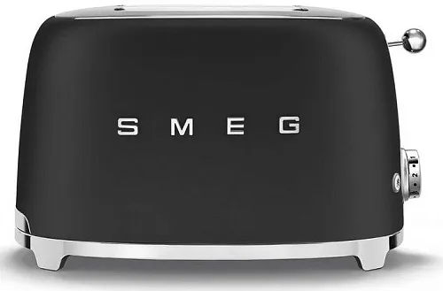 Тостер на 2 ломтика SMEG TSF01BLMEU, матовый черный фото в интернет-магазине «Mebelex»