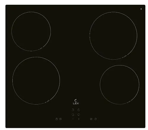 Панель варочная стеклокерамическая LEX EVH 640A BL, Черный фото в интернет-магазине «Mebelex»