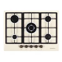 25 490 руб., Панель варочная газовая MAUNFELD EGHE.75.33CBG2.R/G слоновая кость эмаль
